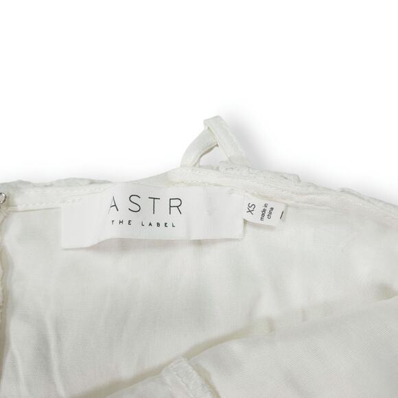 ASTR The Label Lace Fit & Flare Midi Dress White XS EUC Bridal Shower Old Money - Picture 3 of 9